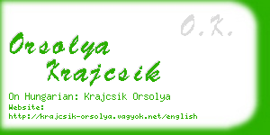 orsolya krajcsik business card